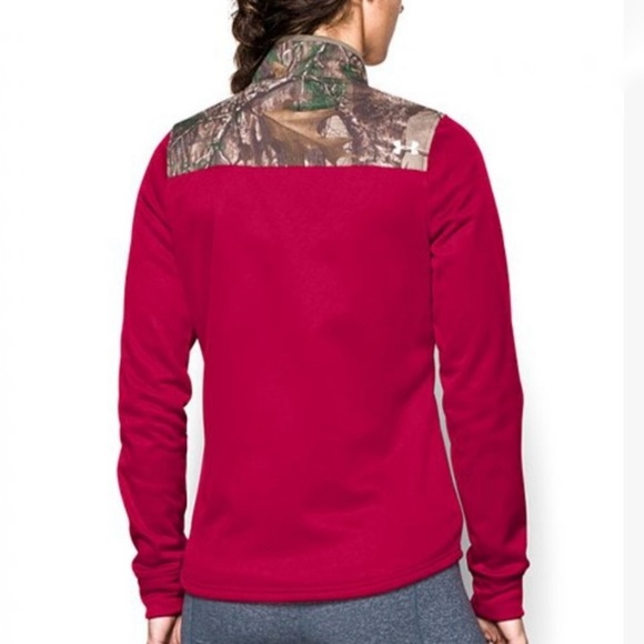 Under Armour Camo & Pink Loose Fit Quarter Zip Large - Picture 2 of 10